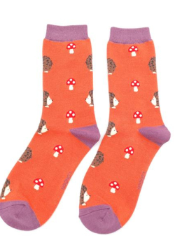 Ladie’s Bamboo Socks – Hedgehogs & Toadstools